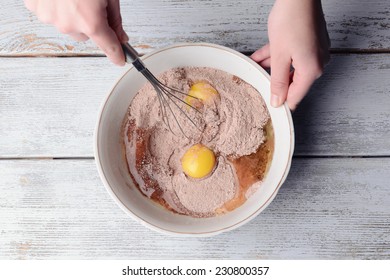 Preparing Dough, Mixing Ingredients