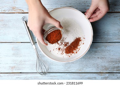 Preparing Dough, Mixing Ingredients