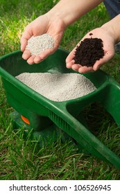 Preparing Fertilize Lawn Back Yard Spring Stock Photo 106526945 ...