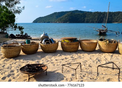 Preparing The Food In Madagascar.