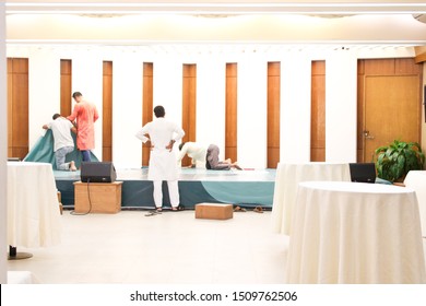 preparing a stage for function