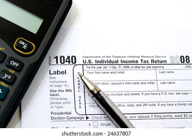 Preparing Taxes - Form 1040 For 2008