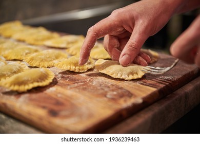 Preparing traditional italian ravioli. Homemade italian pasta. - Powered by Shutterstock