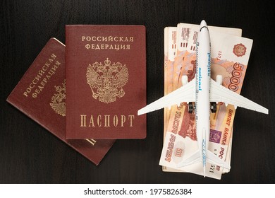 Preparing For The Trip. Purchase Of Plane Tickets. Documents Money Aviation.