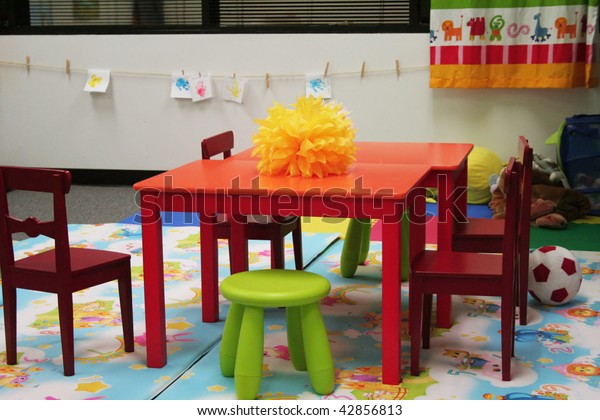 Preschool Classroom Chairs Decoration Stock Photo Edit Now 42856813