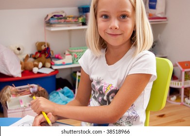 preschool girl - Shutterstock ID 38518966
