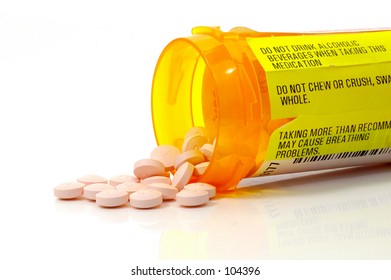 Prescription Bottle With Warning Labels