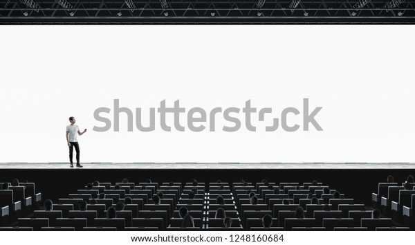 Download Presentation Hall Person On Scene Auditorium Stock Photo (Edit Now) 1248160684