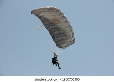 Presentation Of Military Parachuting Jump