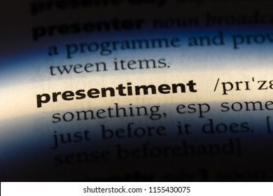presentiment word in a dictionary. presentiment concept. - Shutterstock ID 1155430075