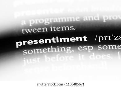 presentiment word in a dictionary. presentiment concept. - Shutterstock ID 1158485671