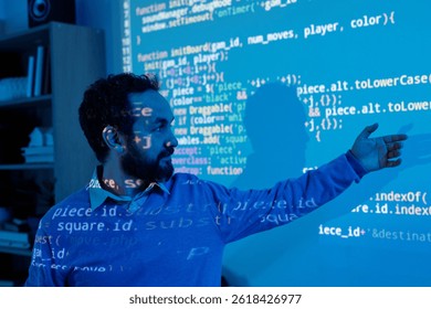 Presenting Data Analysis on Digital Screen in Dark Room