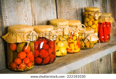 Similar – Image, Stock Photo Various green vegetables on kitchen table with knife