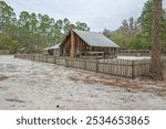 Preserved Swamper Homestead Cabin on Chesser Island in Okefenokee National Wildllfe Refuge in Georgia