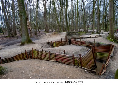 The Preserved Trenches At Hill 62 Sanctuary Wood On The Western Front Near Ypres, Belgium