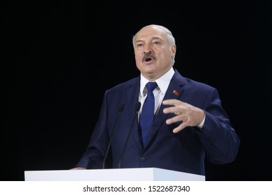 President Of Belarus Alexander Lukashenko Speaks In Zhitomir, Ukraine October 4, 2019