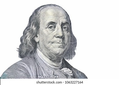 President Benjamin Franklin Portrait from United States of America Banknote.