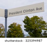 President Clinton Ave in front of the President Clinton Library in Little Rock,Arkansas.