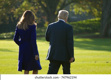 President Donald Trump And First Lady Melania Trump Depart The White House For An 11-day, 5-nation Trip To Asia, Friday, November 3, 2017.