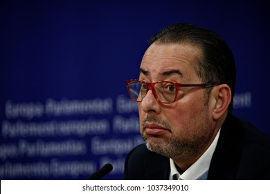 President of the European Socialists and Democrats Gianni Pittella, of Italy, gestures during a press briefing at the European Parliament in Brussels, Belgium on Jan. 31, 2018.