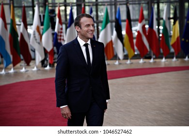 President France Emmanuel Macron Arrives Meeting Stock Photo 1046527462 ...