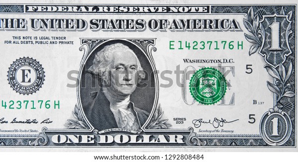 President George Washington On Us 1 Business Finance Stock Image