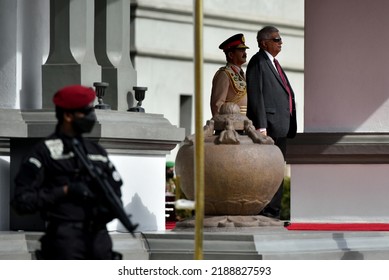 President Ranil Wickremesinghe Made His First Official Visited To The Army Headquarters Complex Akuregoda In Pelawatta, Battaramulla. Colombo, Sri Lanka On 9th August 2022