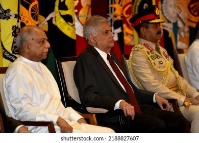 President Ranil Wickremesinghe Made His First Official Visit To The Army Headquarters Complex Akuregoda In Pelawatta, Battaramulla. Colombo, Sri Lanka On 9th August 2022