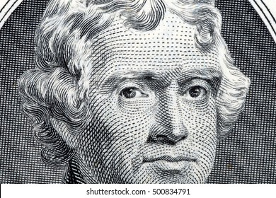 President Thomas Jefferson Close-up Portrait 