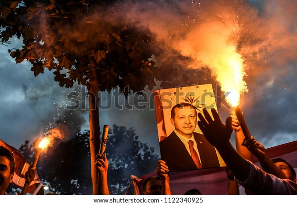 President of Turkey and the AKP\
government supporters, the leader Recep Tayyip Erdogan, won the\
presidential elections 14 JUNE 2018 istanbul\
atTurkey
