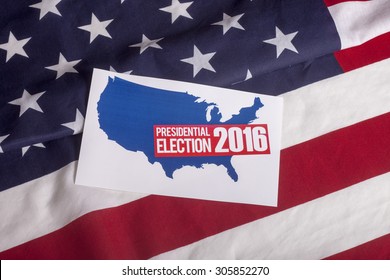 Presidential Election Vote And American Flag