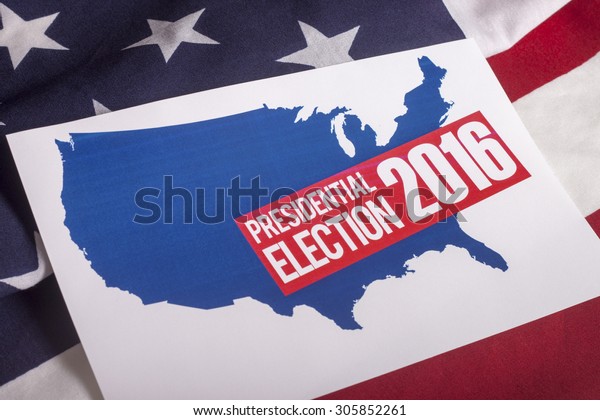Presidential Election\
Vote and American\
Flag