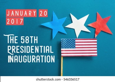 Presidential Inauguration Day  On January 20, 2017. Americans Celebrate The Newly Elected US President Background