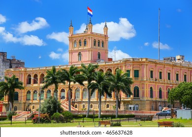 Presidential Palace in Asuncion, Paraguay. It serves as a workplace for the President and the government of Paraguay.