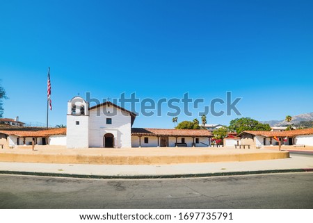 The Presidio Chapel in El Presidio de Santa Barbara, California