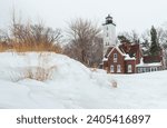 The Presque Isle Lighthouse During Winter at Presque Isle State Park, Erie, PA