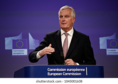 
Press Conference By European Chief Negotiator For The United Kingdom Exiting The European Union Michel Barnier In Brussels, Belgium On July 12, 2017.