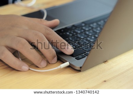 Pressing backspace button on the computer keyboard