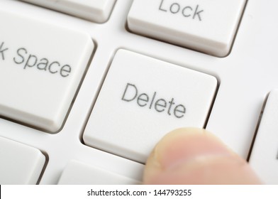 Pressing delete key on keyboard