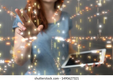 pressing document icon over computer binary code 