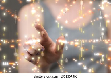 pressing document icon over computer binary code 
