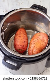 Pressure Cooker Stuffed Sweet Potatoes