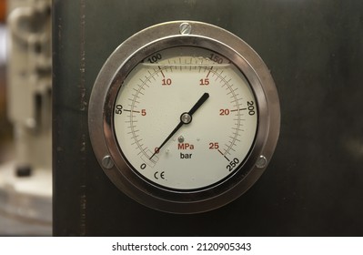 Pressure Gauge, Close Up, Retro Background