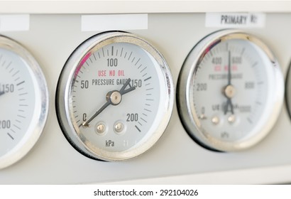 Pressure Gauge Of Gas Chromatography Mi