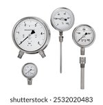 Pressure measurement. Pressure meters. Chrome meters.