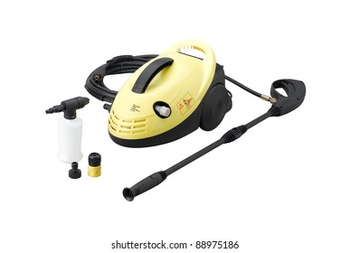 A Pressure Washer Machine With Accessories