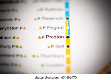 Preston Station. Melbourne Metro Map.