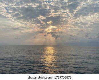 Pre-sunset Over The Open Pacific Ocean