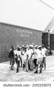 Pretoria, South Africa - October 9, 2015: African Students Taking A Tour Of A University Campus