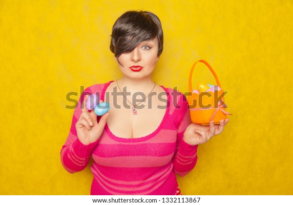 Pretty Adult Chubby Woman Short Hair Stock Photo Edit Now 1332113867